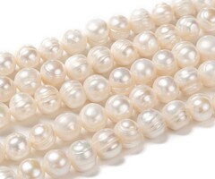 Zoetwater Parels 6~7mm Natural White, ongeveer 45 stuks