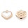 Natural Shell Charm Heart Gold Plated 8x9x3mm