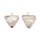 Natural Shell Charm Triangle Gold Plated 19~19.5x17.5~18x3~3.5mm