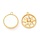 Natural Shell Charm Star with Zirconia 14x12x4mm