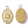 Stainless Steel Edelsteen Bedel White Jade 16.5x10x3mm