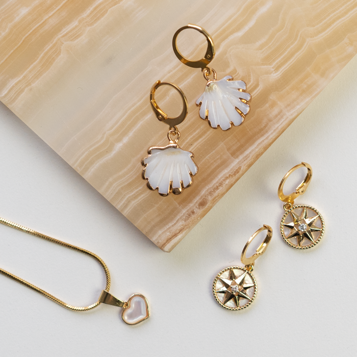Stainless Steel Sieraden met Schelp bedels
