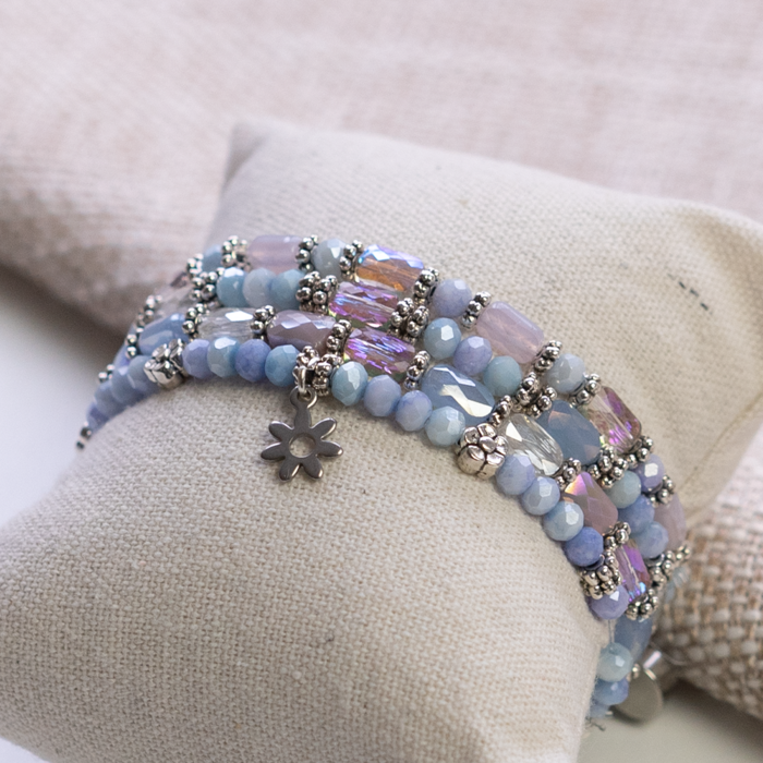 Makkelijke Armbanden set met Facetkralen Lila Inspi603