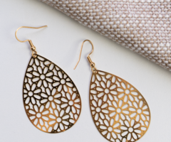 Stainless steel Boho Bloemetjes oorbellen