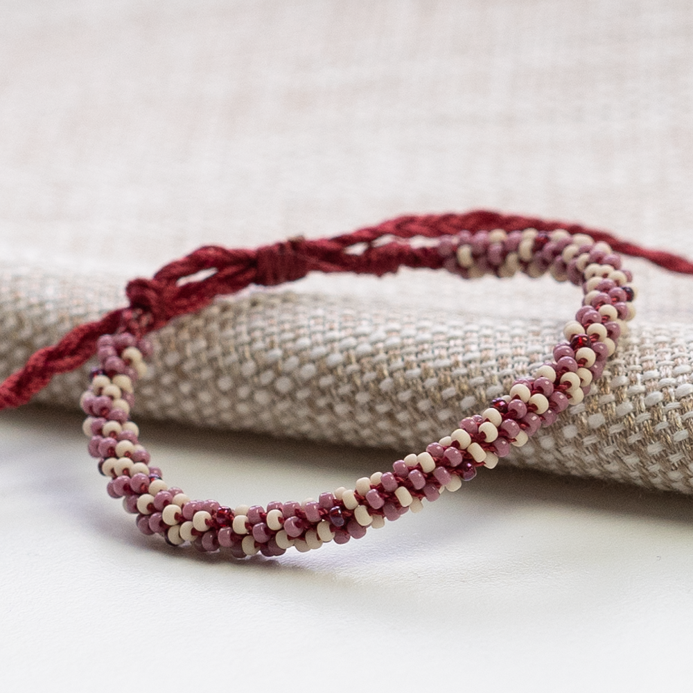Kumihimo bracelet with Miyuki Seed beads and sliding clasp Beads Basics