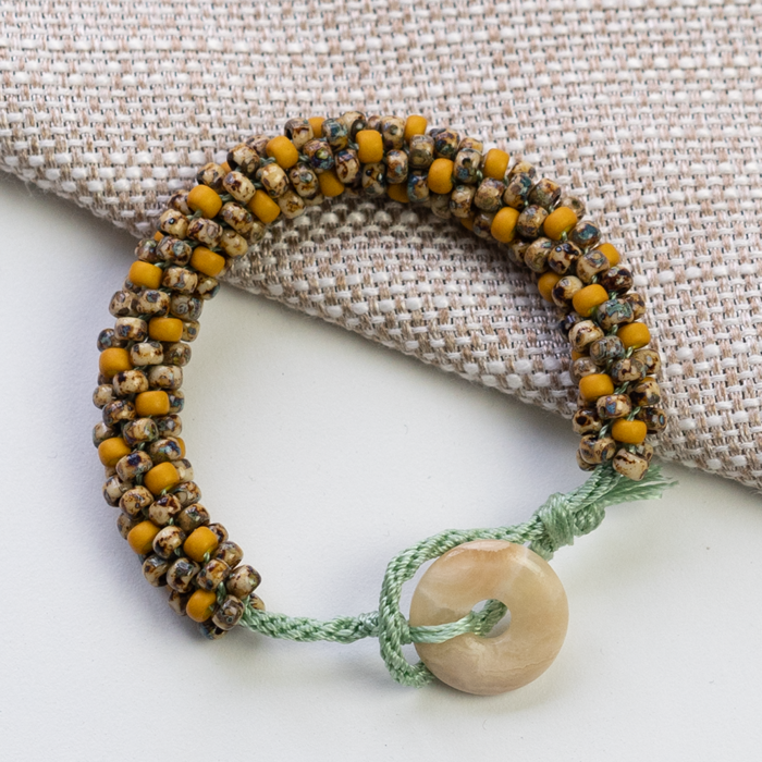 Miyuki Seed Beads 4mm 6/0 Opaque Matte Mustard, 10 grams