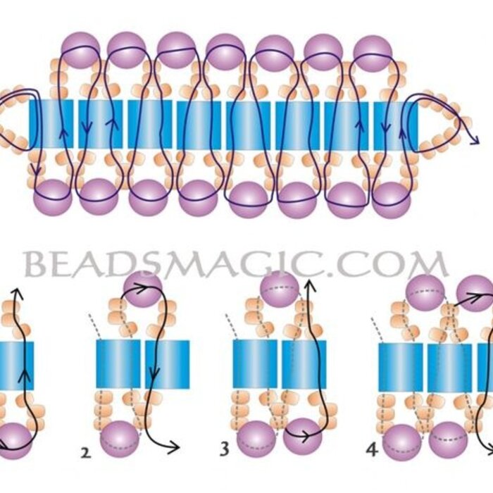 Metallic Mint Bracelet with Tila's + Pattern Inspi394