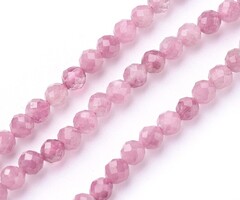 Natural Faceted Gemstone Beads Tourmaline 3mm, strand 100 pieces