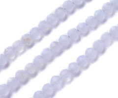 Natural Faceted Gemstone Beads Blue Lace Agate 2.5~3mm, strand 100 pieces