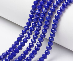 Facetkralen 4x3mm Kobalt Blauw, 120 stuks