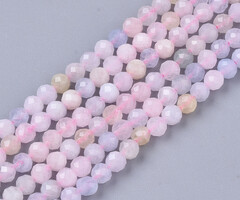 Natural Faceted Gemstone Beads Morganite 3mm, strand 110 pieces