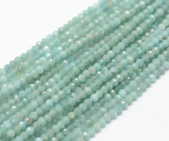 Natural Faceted Gemstone Beads Amazonite 2.5mm, strand 130 pieces
