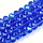 Faceted Glassbeads Electroplate Kobalt Blue 3x2mm, strand 130 pieces