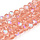 Faceted Glassbeads Rainbow Plated Salmon Clear 3x2mm, strand 130 pieces