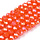 Facet Glaskralen Electroplate Coral Red 4x3mm, streng 100 stuks