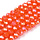 Faceted Glassbeads Electroplate Coral Red 4x3mm, strand 100 pieces