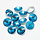 Point Stone Bright Blue 6mm