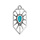 Charm With Blue Drop Art Deco Style DQ 12.6x26.7mm
