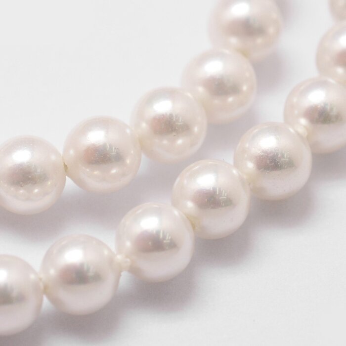 Shell Pearl Beads 4mm, strand 80 pieces