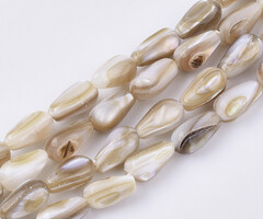 Natural Schelp Kralen Druppel 9~10x5~5.5mm, streng 30 stuks