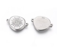 Stainless Steel Tussenzetsel Zon 14.5x20.5x2.5mm