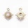 Charm Sun with Zirconia Gold 13.5x11x3mm