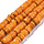 Natural Dyed Shell Disc Beads Light Orange 6x6x1~2.5mm, strand 180 pieces