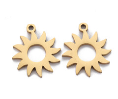 Stainless Steel Bedel Open Zon 16x14.5x1mm