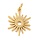 Stainless Steel Charm Sun Gold 17.5x13.5x1mm