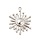 Stainless Steel Charm Sun Silver 22.5x17.5x2mm