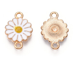 Zonnebloem Tussenzetsel Gold Plated 18x12x2mm