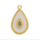 Drop Charm Beige DQ 24K Gold Plated 15.7x26.6mm