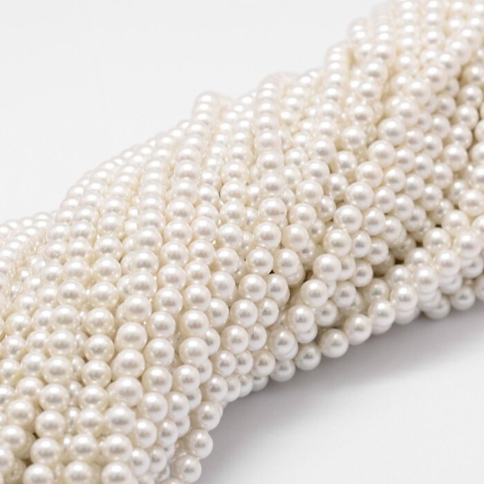 Shell Pearl Beads 2.5mm, strand 150 pieces