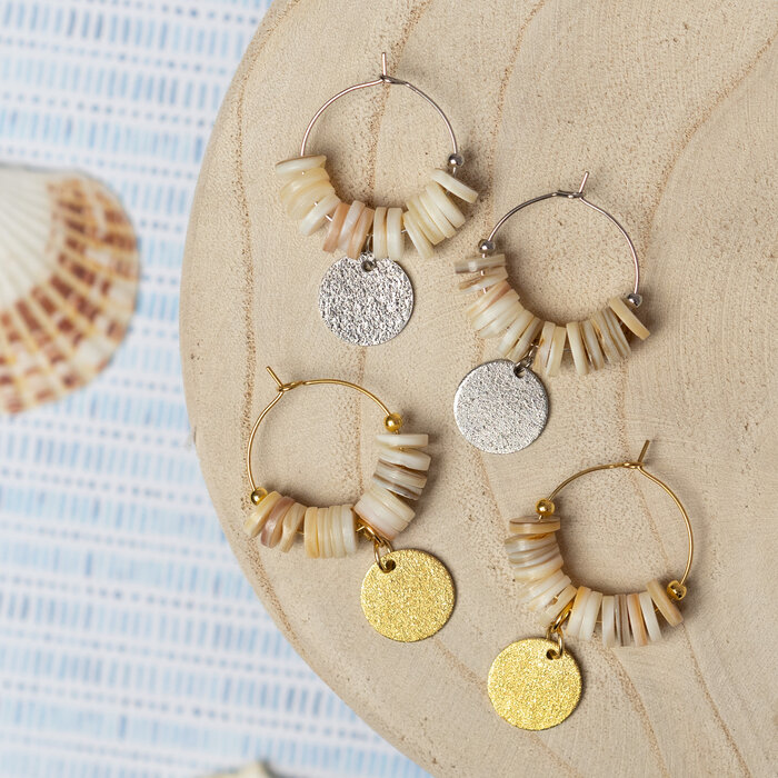 Ibiza style earrings with shell Inspi616
