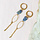Minimalistic Gemstone earrings with Rough Lapis Lazuli