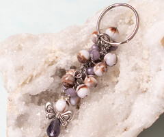 Making a Keychain with Faceted Beads and Angel