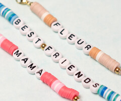 Keychain with Katsuki Fimo and Letter Beads