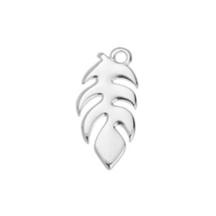 Leaf Charm Silver DQ 10.1x20.8mm