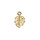 Monstera Leaf Charm DQ 24K Gold Plated 9x15mm