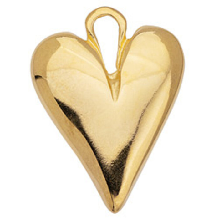 Big Heart Charm Stainless Steel 27x35mm