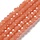 Faceted Glassbeads Salmon 6x5mm, strand 70 pieces