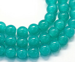 Glaskralen Turquoise 6.5mm, streng 120 stuks