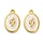 Charm Tulip Oval Gold Plated 21x13.5x2.8mm