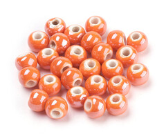 Porcelain Beads Orange 8mm