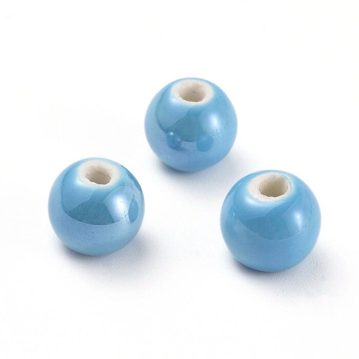 Porcelain Beads Blue 8mm
