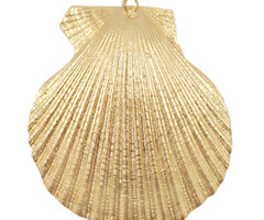 Grote Schelp bedel Gold Plated 43-70x35-66mm