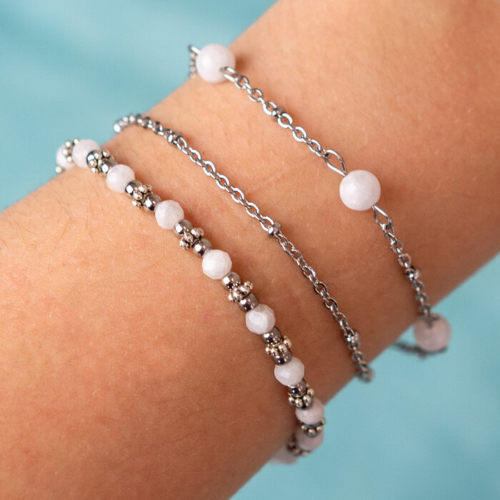 Armband, Oorbellen en Ketting van Maansteen