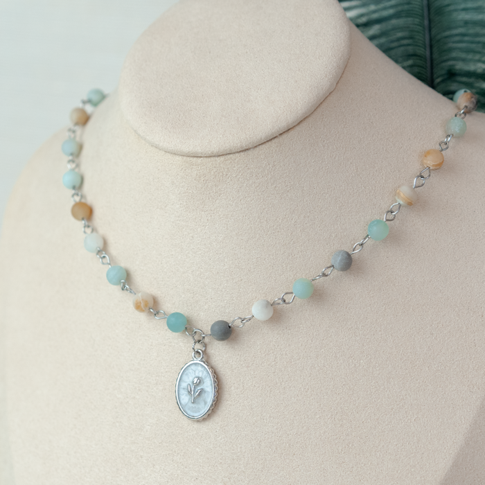 Armband, Oorbellen en Ketting van Amazoniet Inspi646