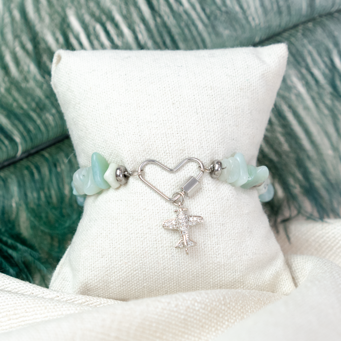 Bracelet, Earrings and Necklace of Amazonite Inspi646