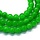 Glassbeads Green 8.5~9mm, strand 90 pieces